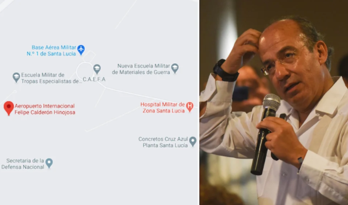 Aeropuerto Felipe Ángeles cambia de nombre a “Felipe Calderón” en Google Maps