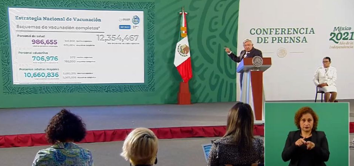 AMLO Asegura que para finales de junio estarán vacunados a 50 millones de mexicanos