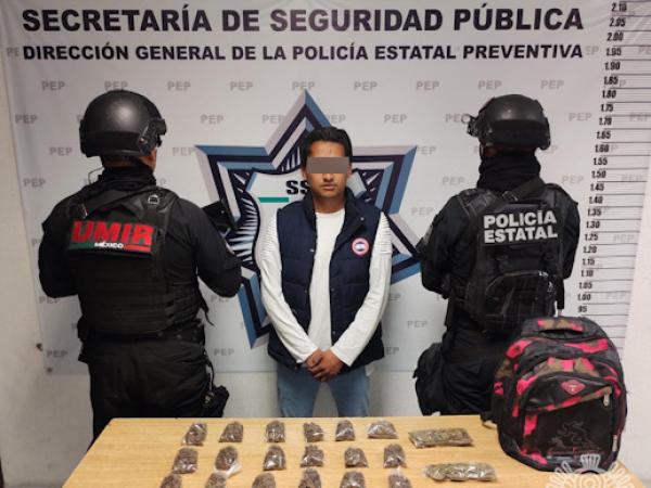 En La Margarita, Policía Estatal detiene a presunto narcomenudista